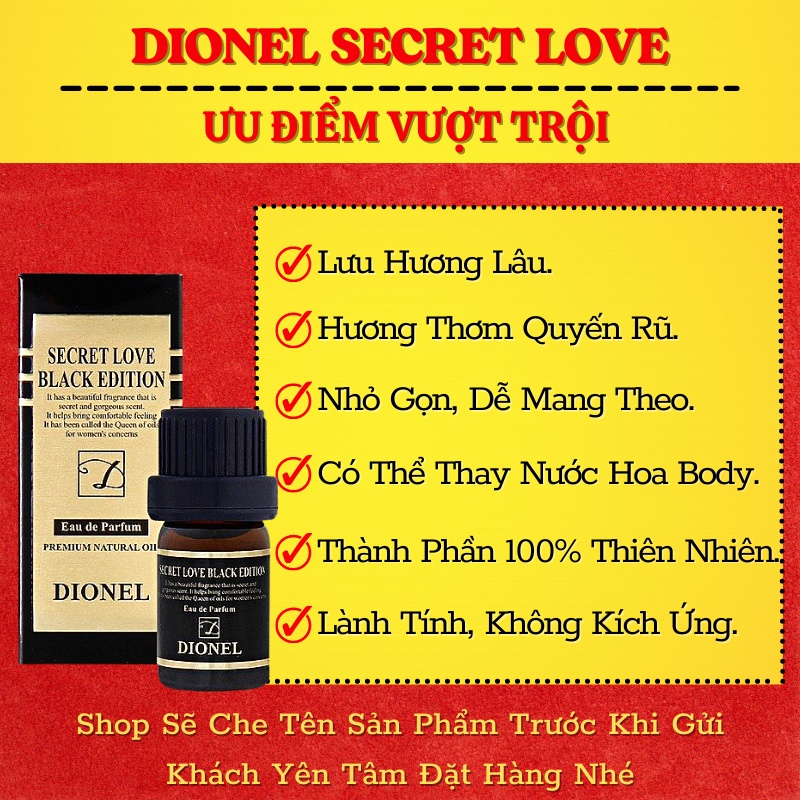 Nước hoa vùng kín DIONEL 5ml Hương Thơm Ngọt Ngào Quyến Rũ