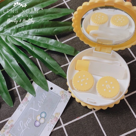 Hộp đựng LENS XOẮN chăm sóc mắt hình bánh COOKIE