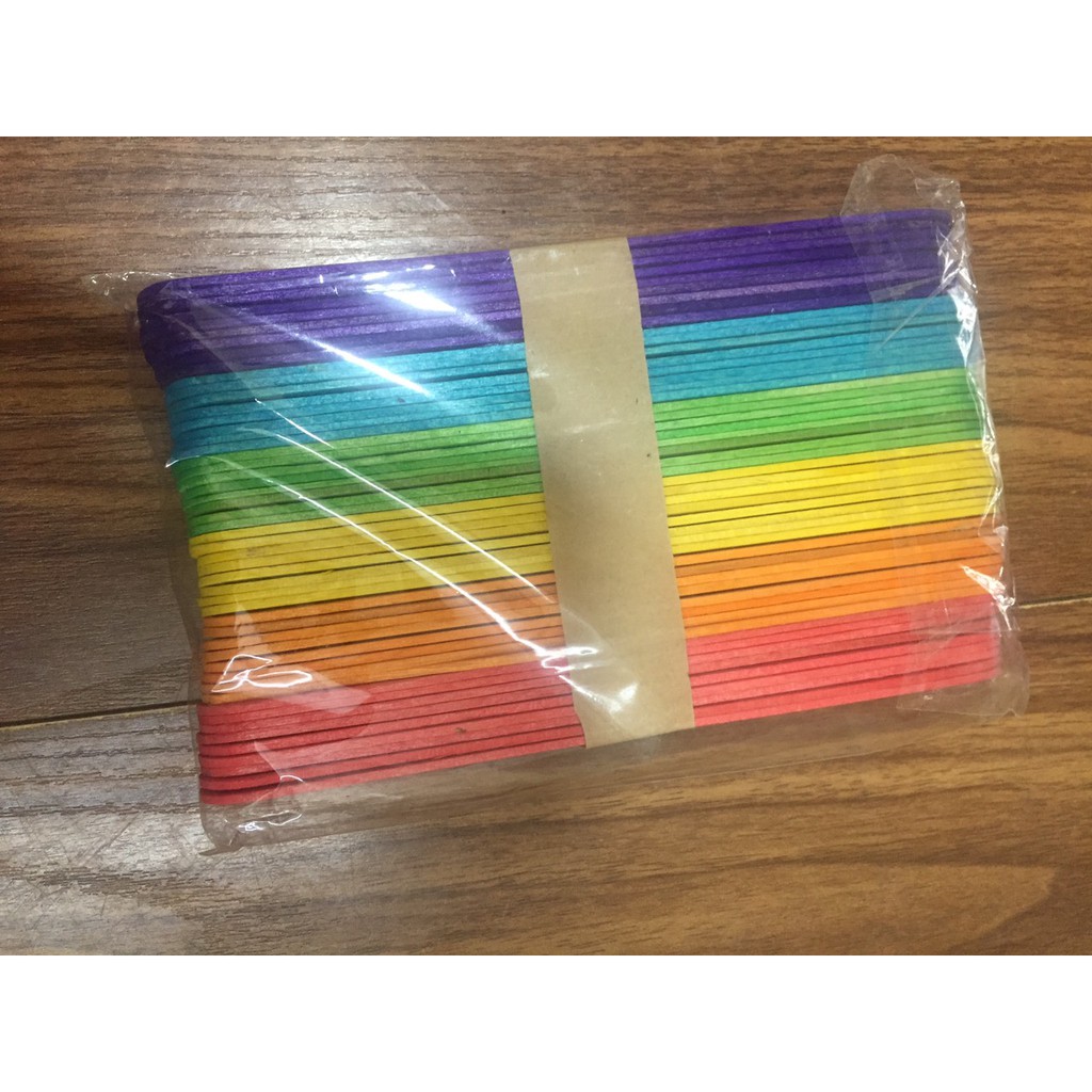 Que kem gỗ mầu phân biệt mầu sắc size 15cm