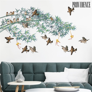 Decal Dán Tường Hoạ Tiết Cây Tre