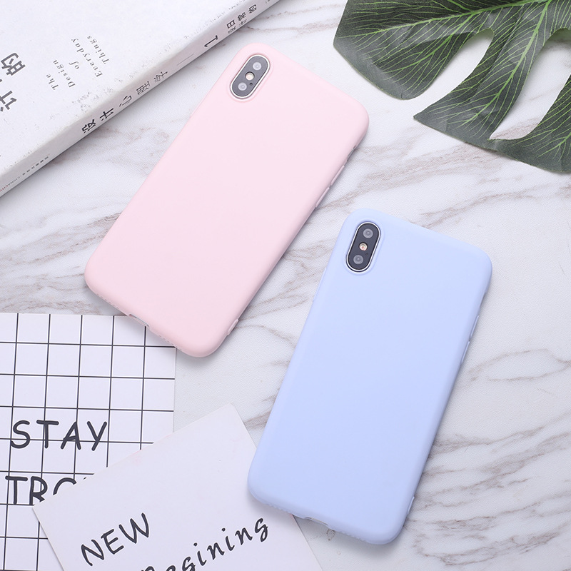 Pure Color IPhone Case for Iphone XR/XS MAS/X/7P/8 Plus All-inclusive Mobile Phone Soft Case | BigBuy360 - bigbuy360.vn