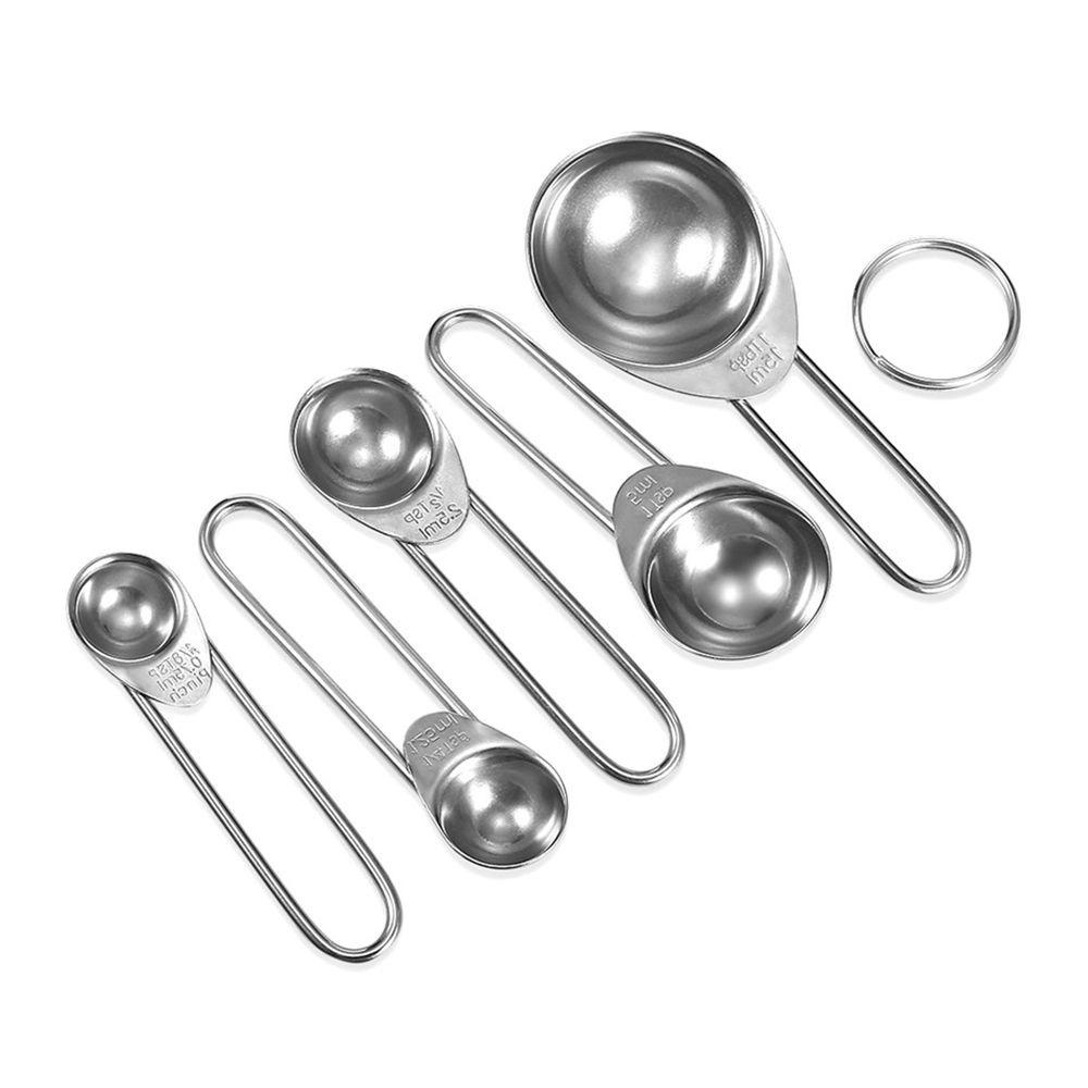 Bộ Muỗng Đo Lường Bằng Thép Không Gỉ Phù Hợp Cho Làm Bánh