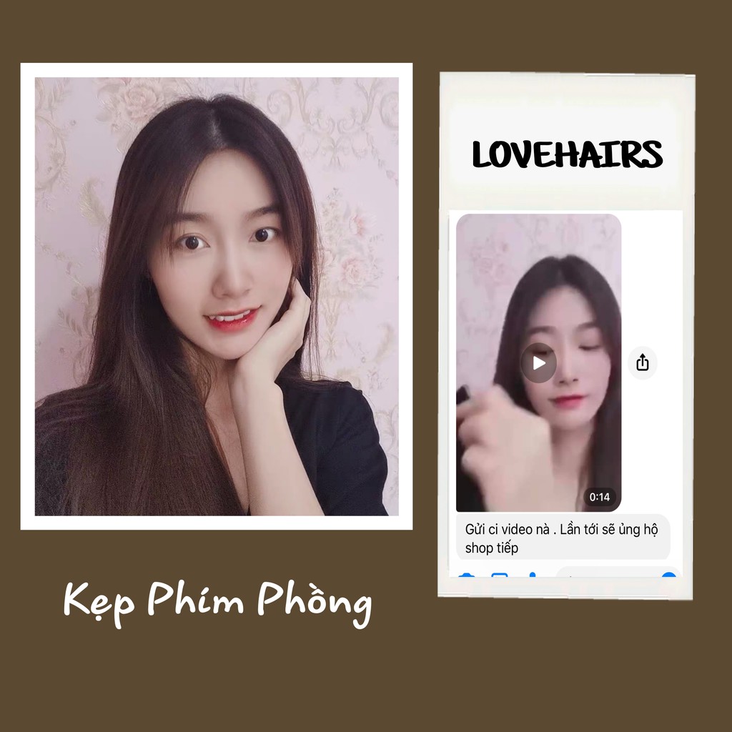 Tóc Giả Nữ Kẹp Phím Phồng [Lovehairs] Tóc Giả Nữ Cho Bạn Mái Tóc Bồng Bềnh Tự Nhiên - Tóc Giả Đẹp Siêu Mượt_TG3