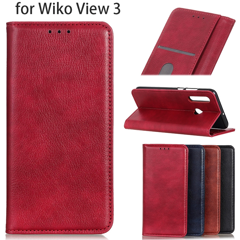 Ốp lưng ví da nắp lật có khoá từ tính dành cho Wiko View 3 Wiko Jerry 4