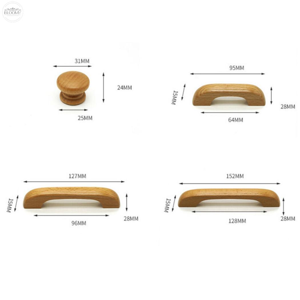 Tay Nắm Ngăn Kéo Tủ Bằng Gỗ Trơn 64-128mm
