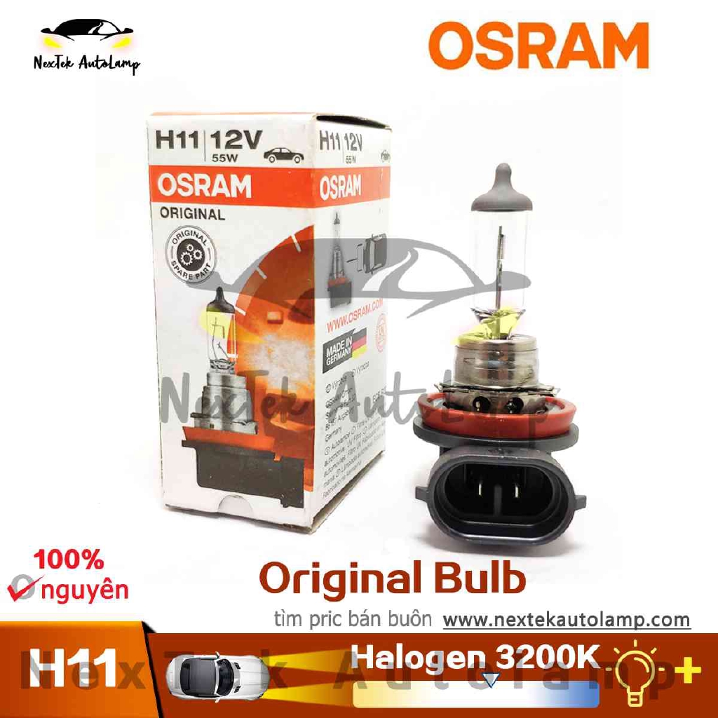 OSRAM H11 12V 55W 64211 PGJ19-2 3200K Bóng đèn Dây Gốc Halogen Đèn Pha Tự động OEM Chất Lượng OEM(1 bóng đèn)