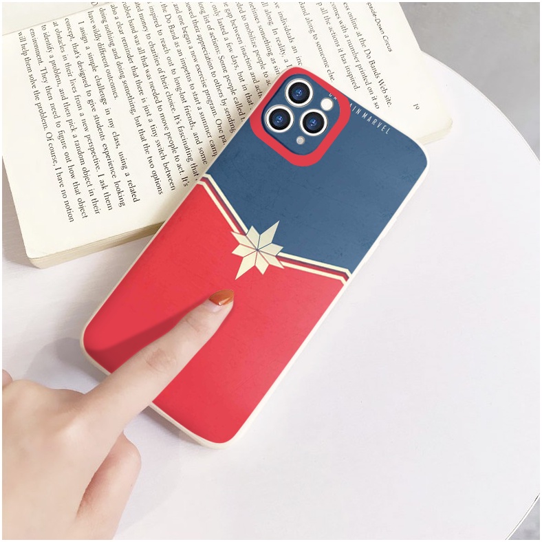 Ốp lưng iphone Biểu tượng anh hùng M@r.vel ốp dẻo vuông iphone 6 đến 13promax tr1211