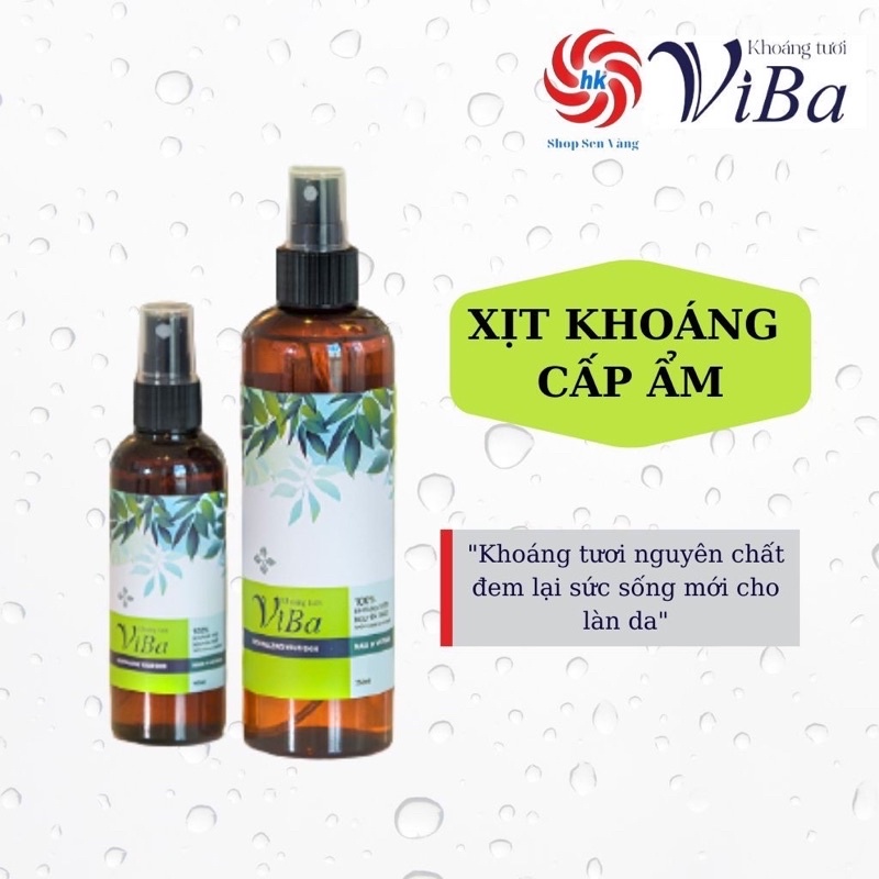 [HCM-GIA TOT] Khoáng tươi ViBa. Xịt khoáng ViBa cấp ẩm, cân bằng PH cho da. Xịt khoáng cho da.