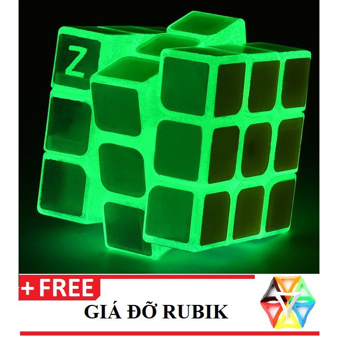 ❤️ HOTSALE ❤️ Đồ chơi giáo dục Rubik 3 x 3 x 3 DẠ QUANG phát sáng khối lập phương HM0421 - TẶNG 1 GIÁ ĐỠ RUBIK