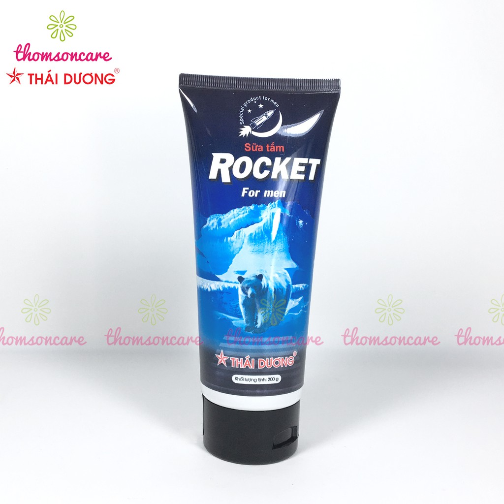 Sữa tắm Rocket cho nam giới, giảm mụn trứng cá toàn thân, làm sạch da, lỗ chân lông Chai 200ml cho phái mạnh