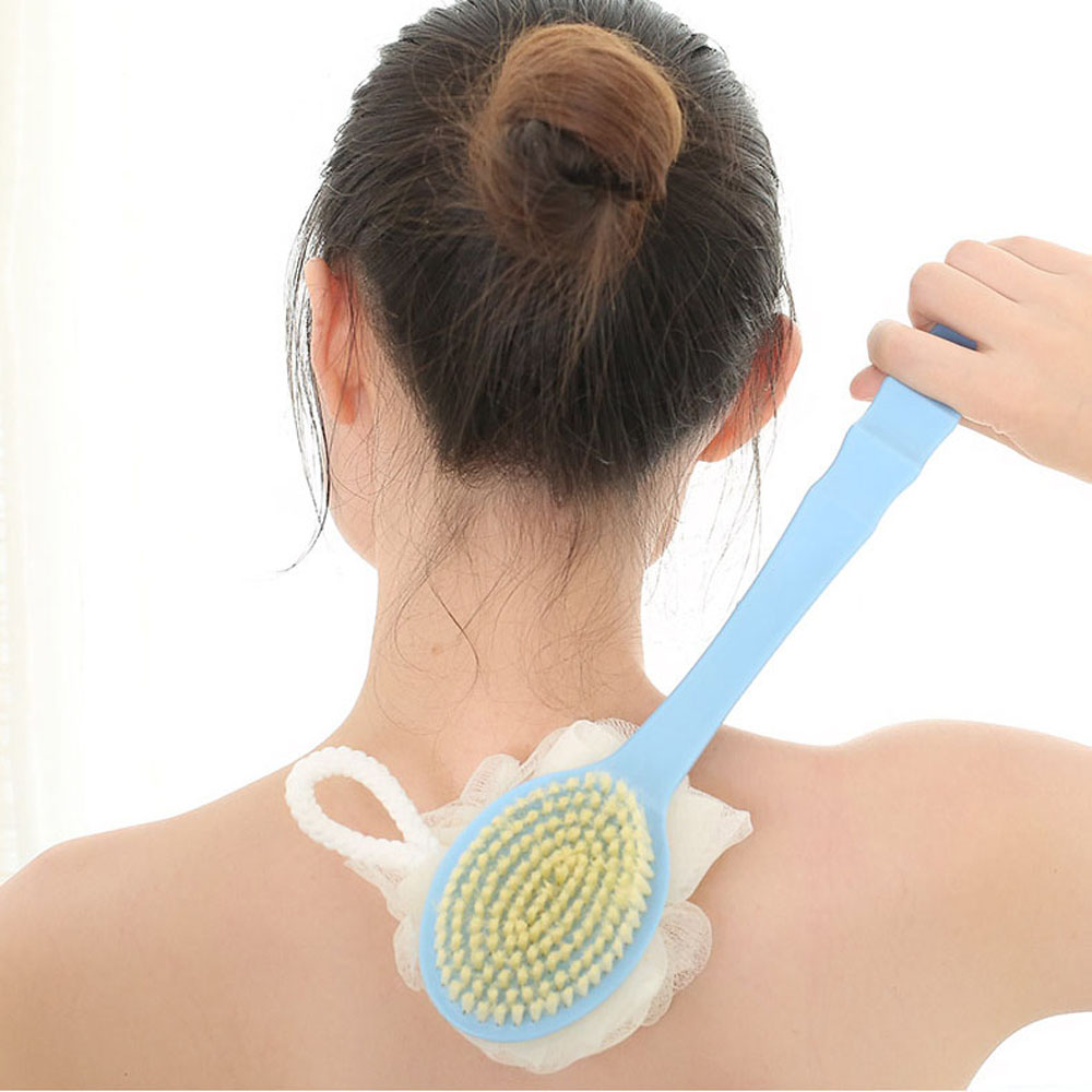 [Hàng mới về] Bàn chải tắm mát xa cơ thể bằng nhựa đa năng không gây đau nhiều màu sắc tùy chọn