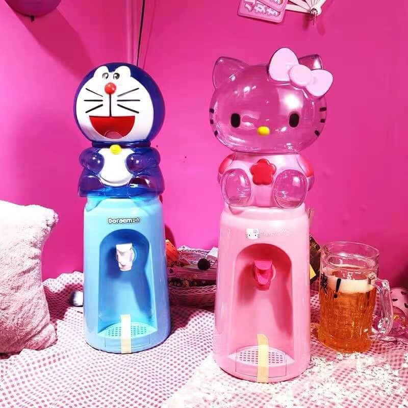 THANH LÝ Bình Đựng Nước Hình Cây Nước Mini Cho Trẻ Em Doraemon và Kitty