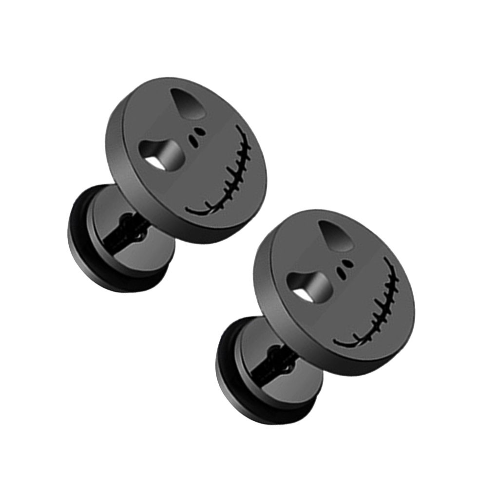 1 Khuyên Tai Hình Đầu Lâu Bằng Thép Không Gỉ