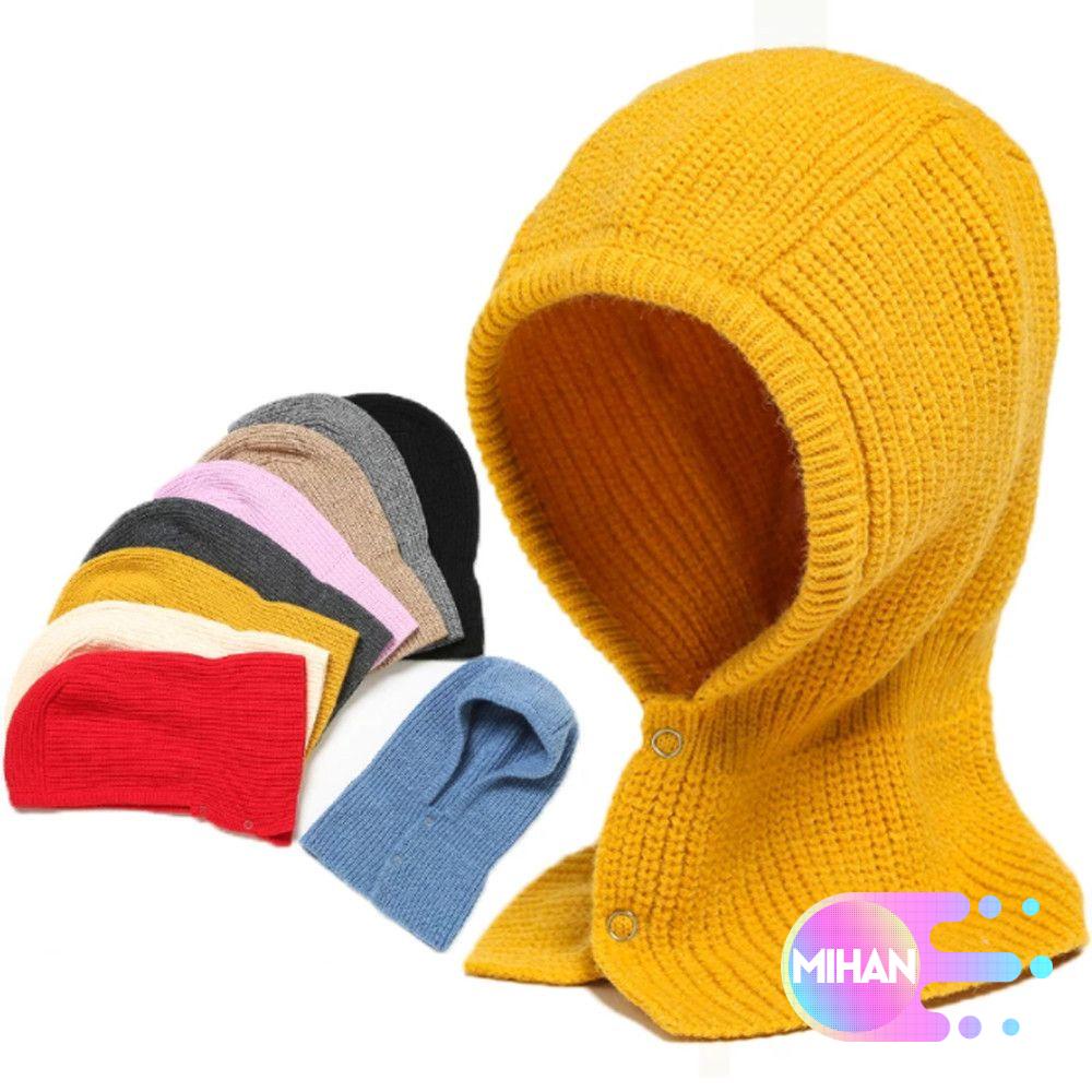Mũ len trùm đầu kiêm khăn choàng cổ thời trang MIHAN1
