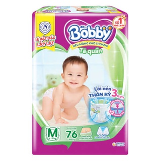 Tã/bỉm quần bobby m76/l68/xl62/xxl56