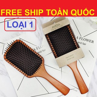 Combo 30 Lược Vuông Gỡ Rối Tóc - Lược Gỗ Chải Đầu Duỗi Tóc Hàng Xịn
