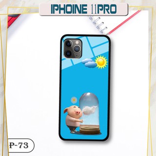 Ốp lưng kính 3D iPhone 11 Pro- hình cute