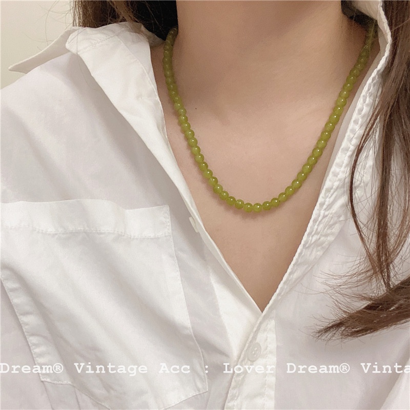 Vòng Cổ Chuỗi Hạt Trong Suốt Phong Cách Hàn Quốc 19A1261