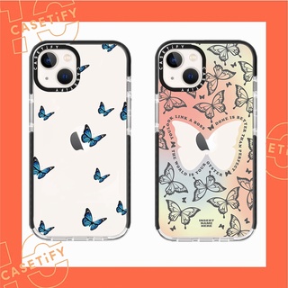 Ốp Điện Thoại TPU Dẻo Họa Tiết Bươm Bướm Màu Xanh Dương Thời Trang Cho For iPhone 7 8 Plus X XS XR 11 12 13 Pro Max SE 2020