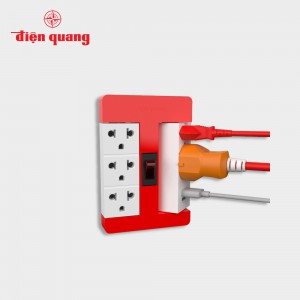 Ổ cắm xoay 90º Điện Quang ĐQ ESK RT 6 (6 lỗ)
