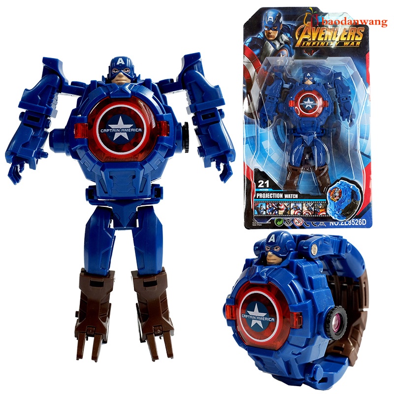Đồng hồ điện tử hình robot biến hình 3D độc đáo thú vị cho bé