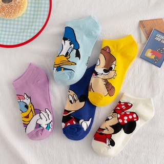 Tất cổ ngắn hình hoạt hình mickey donald xinh xắn dành cho nữ