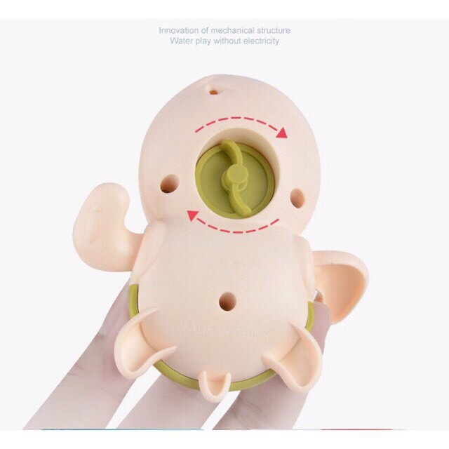 Rùa con tự bơi trong nước, Đồ chơi nhà tắm, Rùa chạy dây cot