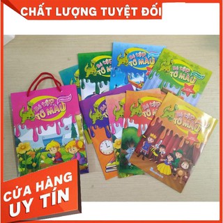 [BABY HOT] Combo 8 quyển Tập tô màu nhiều chủ đề cho bé