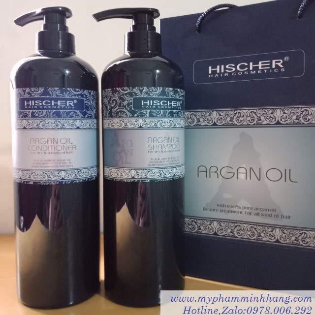 Bộ Dầu Gội - Xả Phục Hồi Hischer Argan Oil 1000ML | BigBuy360 - bigbuy360.vn