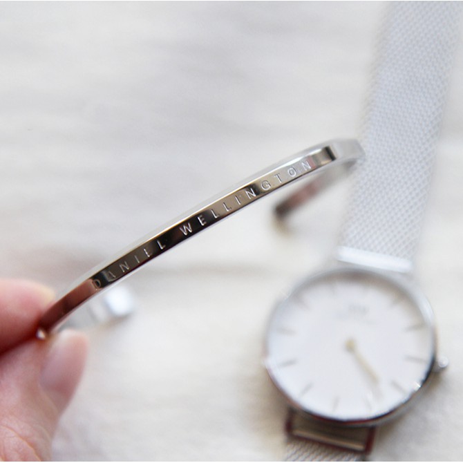 Đồng Hồ Nữ Daniel Wellington Classic Petite Sterling White & Vòng Tay DW Cuff Chính Hãng - OtisWatch