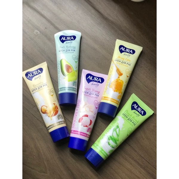 Kem Dưỡng Ẩm, Chăm Sóc Da Tay &amp; Móng Aura Beauty 75ml Cho Đôi Tay Mềm Mại, Chắc Khỏe Móng