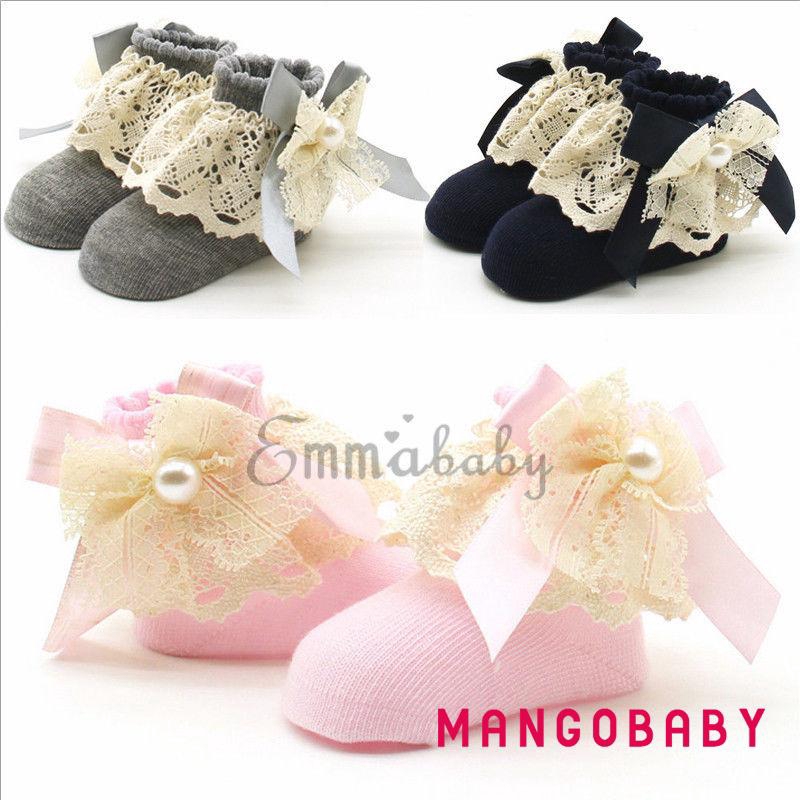 Vớ cotton ren dễ thương cho bé gái