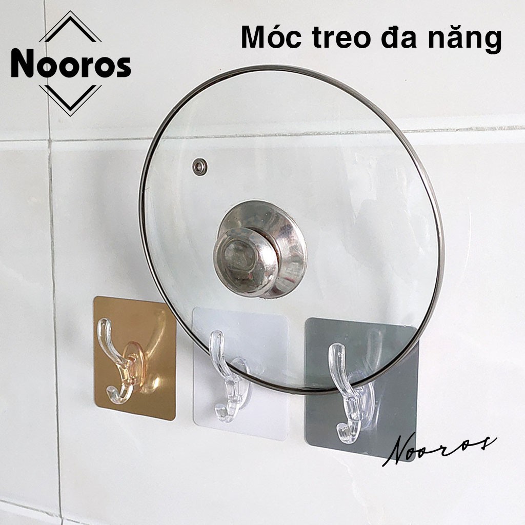 Móc treo quần áo dán tường không khoan Nooros, móc gắn tường chịu lực 3kg treo đa năng loại lẻ - MVB