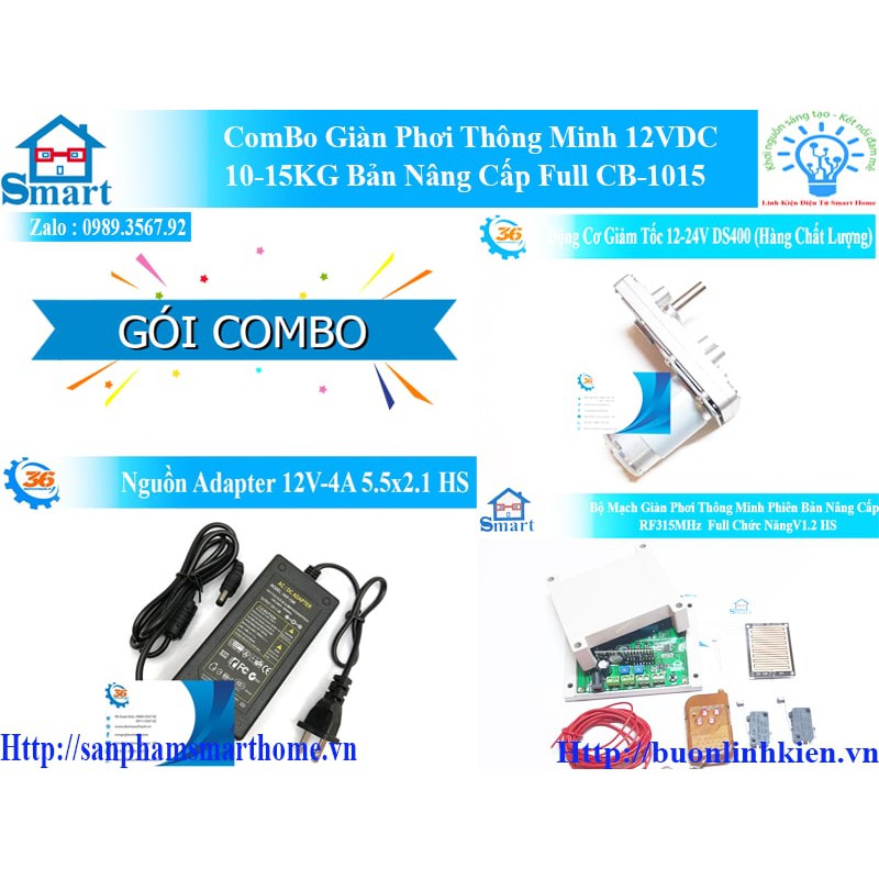 Combo mạch giàn phơi thông minh