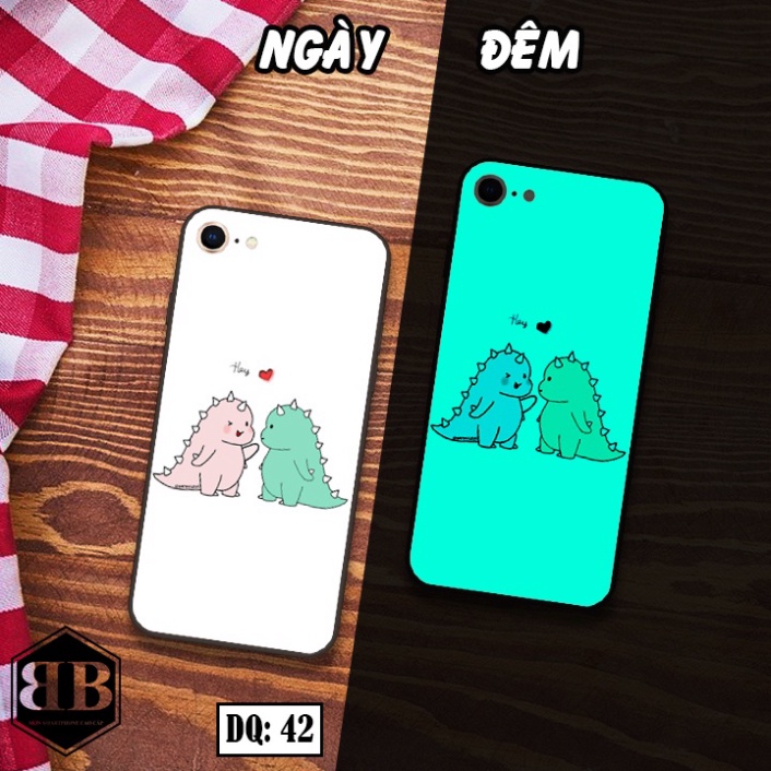 Ốp lưng kính Dạ Quang iphone 7 / iphone 8 phát sáng trong đêm chống trầy tốt