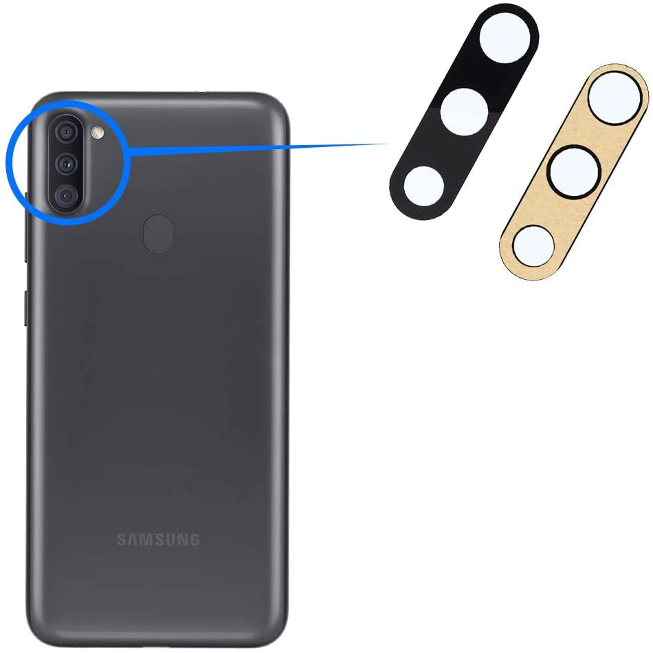 Mặt kính camera sau SAMSUNG A11 dành để thay thế mặt kính camera trầy vỡ bể cũ linh kiện điện thoại thay thế