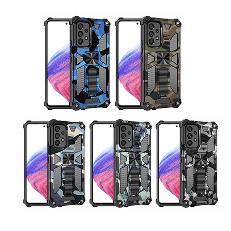 Camouflage Shockproof Armor Phone Case For Samsung Galaxy S22 S22 Ultra S22 Plus A13 4G 5G A33 5G A53 5G A03 Core M33 5G S20 FE 2022 Z Flip4 5G Cover