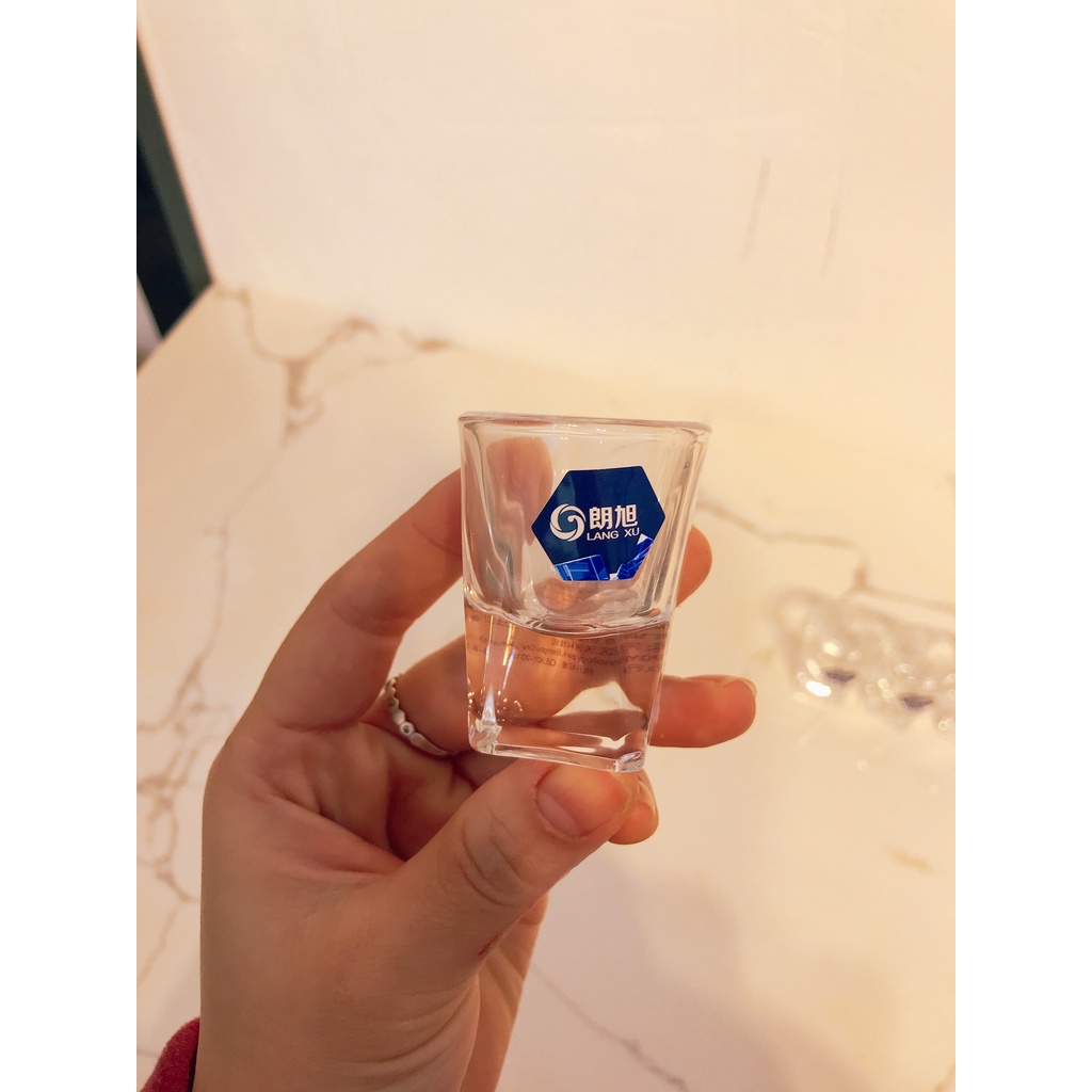 GIÁ SỈ TẠI XƯỞNG Bộ 6 ly chén uống rượu mắt trâu hạt mít nhỏ đế dày LIVING HOME LXY1512 thủy tinh sáng bóng