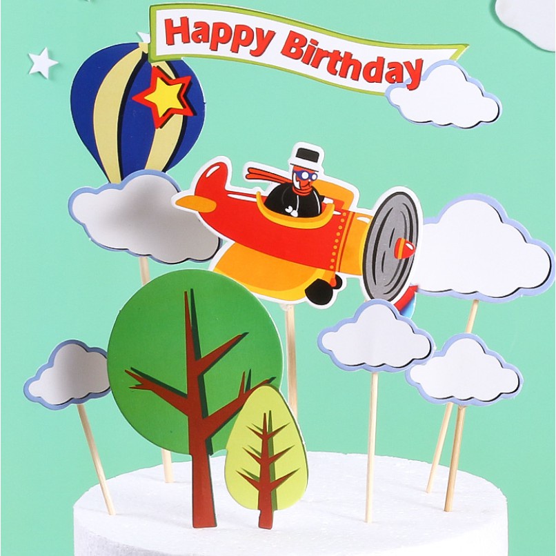 Animal Cake Topper Theme Birthday Party Cake Decoration for Kids Series