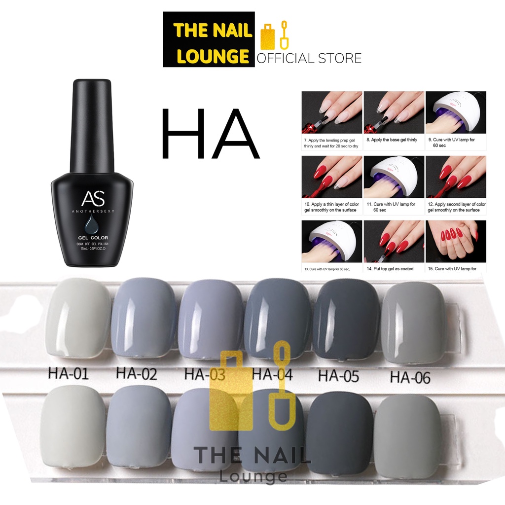 Sơn gel AS mã HA chai đen 15ml chính hãng