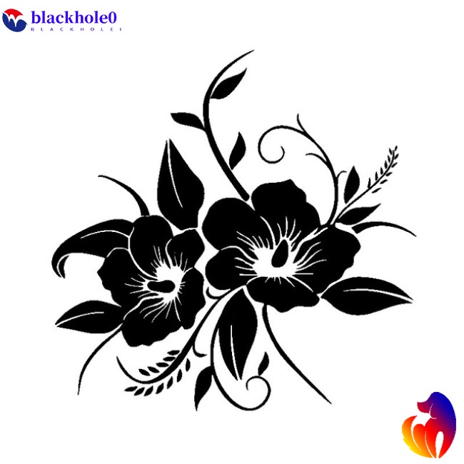 Miếng dán phản quang hình hoa trang trí xe hơi