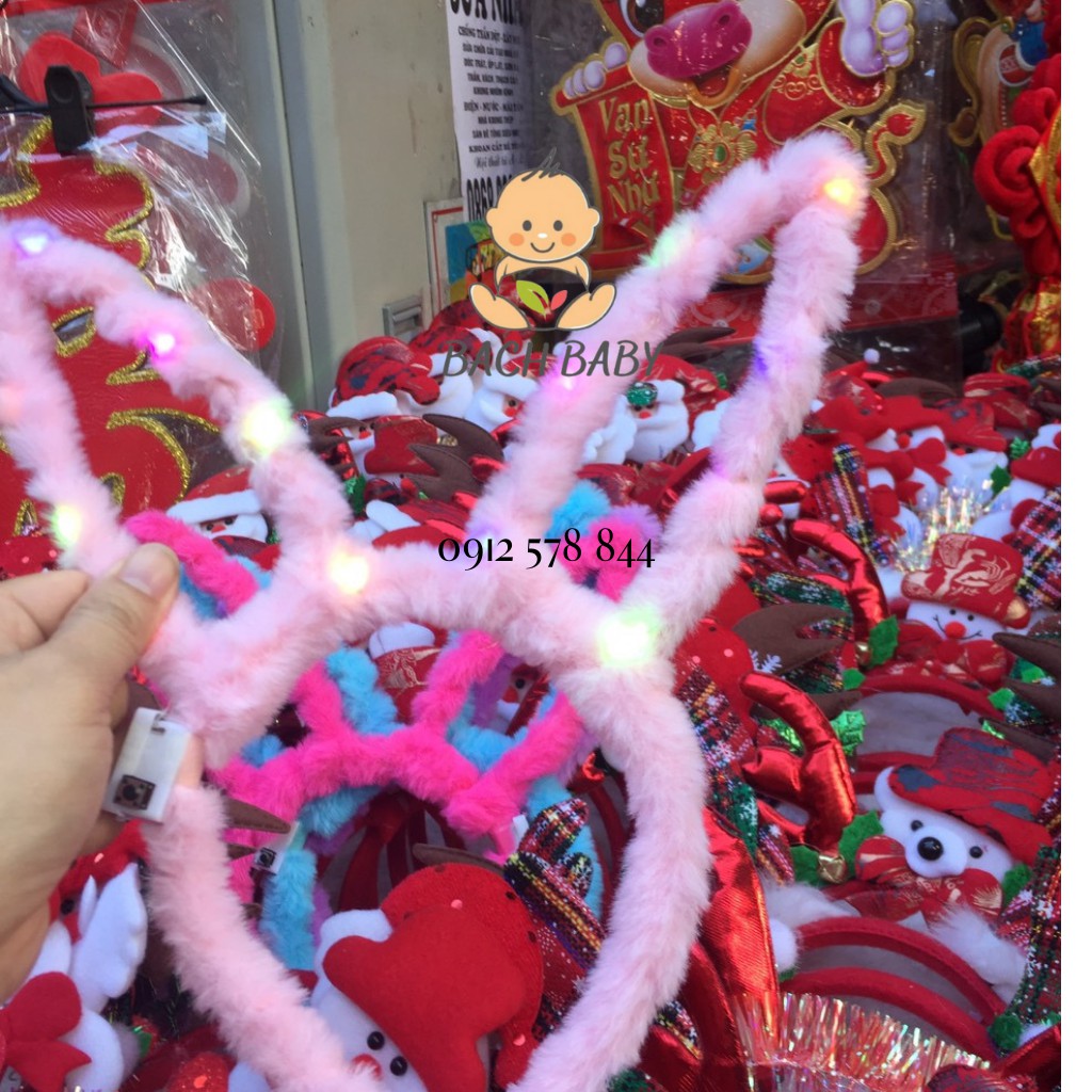 Bờm Nơ Tai Thỏ Lông Phát Sáng Đáng Yêu Cho Bé -