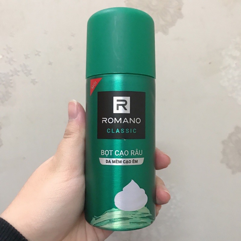 Bọt Cạo Râu Romano Shaving Foam Bọt Mịn Cạo Êm 175ml