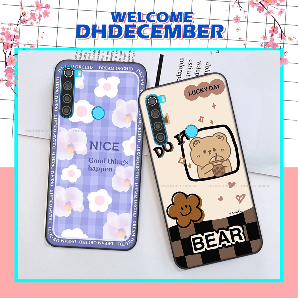 Ốp lưng Xiaomi REDMI NOTE 8 in hình gấu K@ws, gấu nâu, dor@emon RẺ- ĐẸP- BỀN