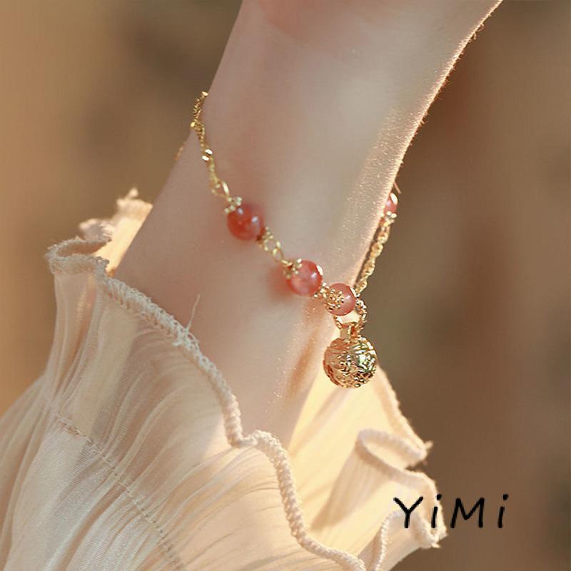 Vòng Tay Mặt Chuông Vàng Phong Cách Dân Tộc Niche Quà Tặng Đặc Biệt