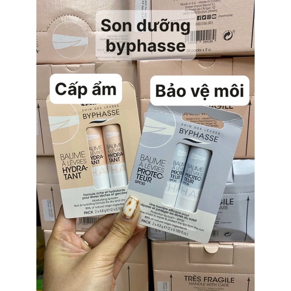 Son dưỡng Byphasse -vỉ 2 cây son