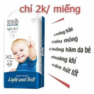 [CHÍNH HÃNG 100%] Bỉm dán/quần nội địa trung BOBOFISH size S120/M104/Mq96/L92/XL84