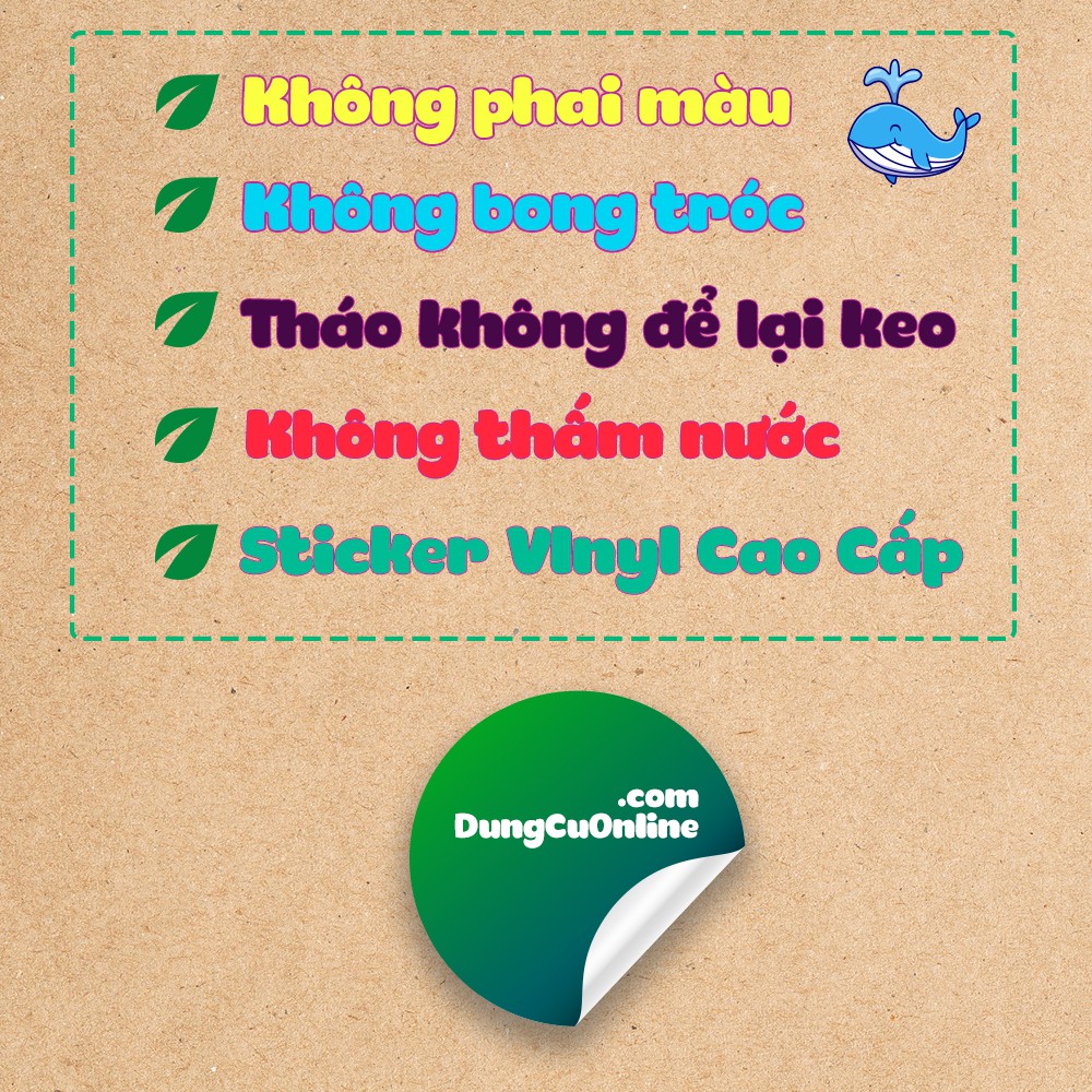 Sticker Vintage chống nước sticker dán laptop, điện thoại, đàn guitar, mũ bảo hiểm, vali