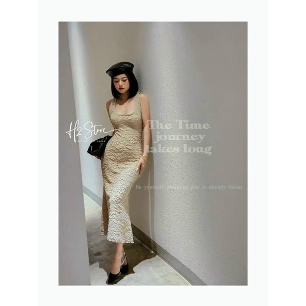 ĐẦM MIDI SÁT NÁCH CUT OUT LƯNG 2M