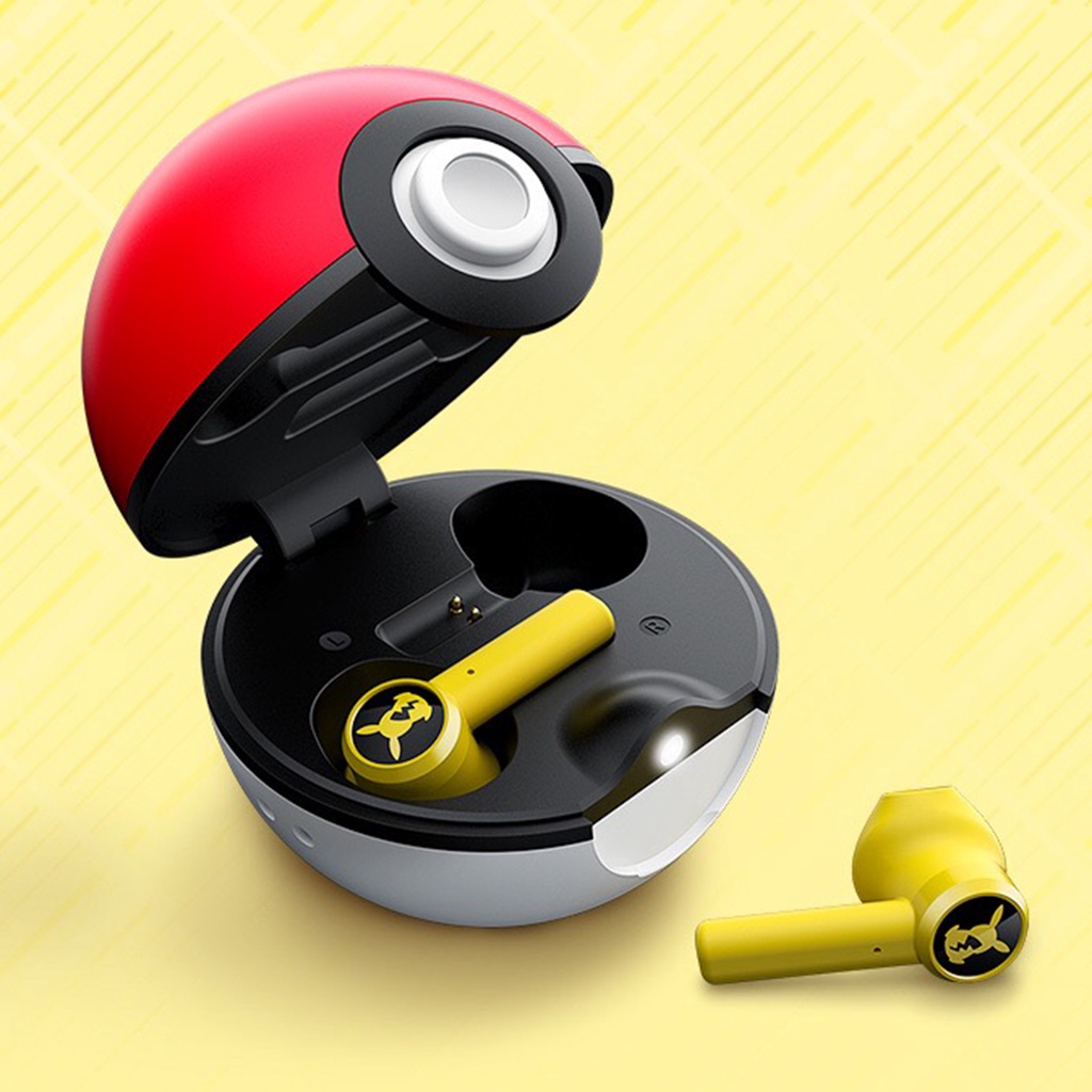 1 Bộ Tai Nghe Nhét Tai Không Dây Bluetooth Abs Hình Pikachu Cho Văn Phòng